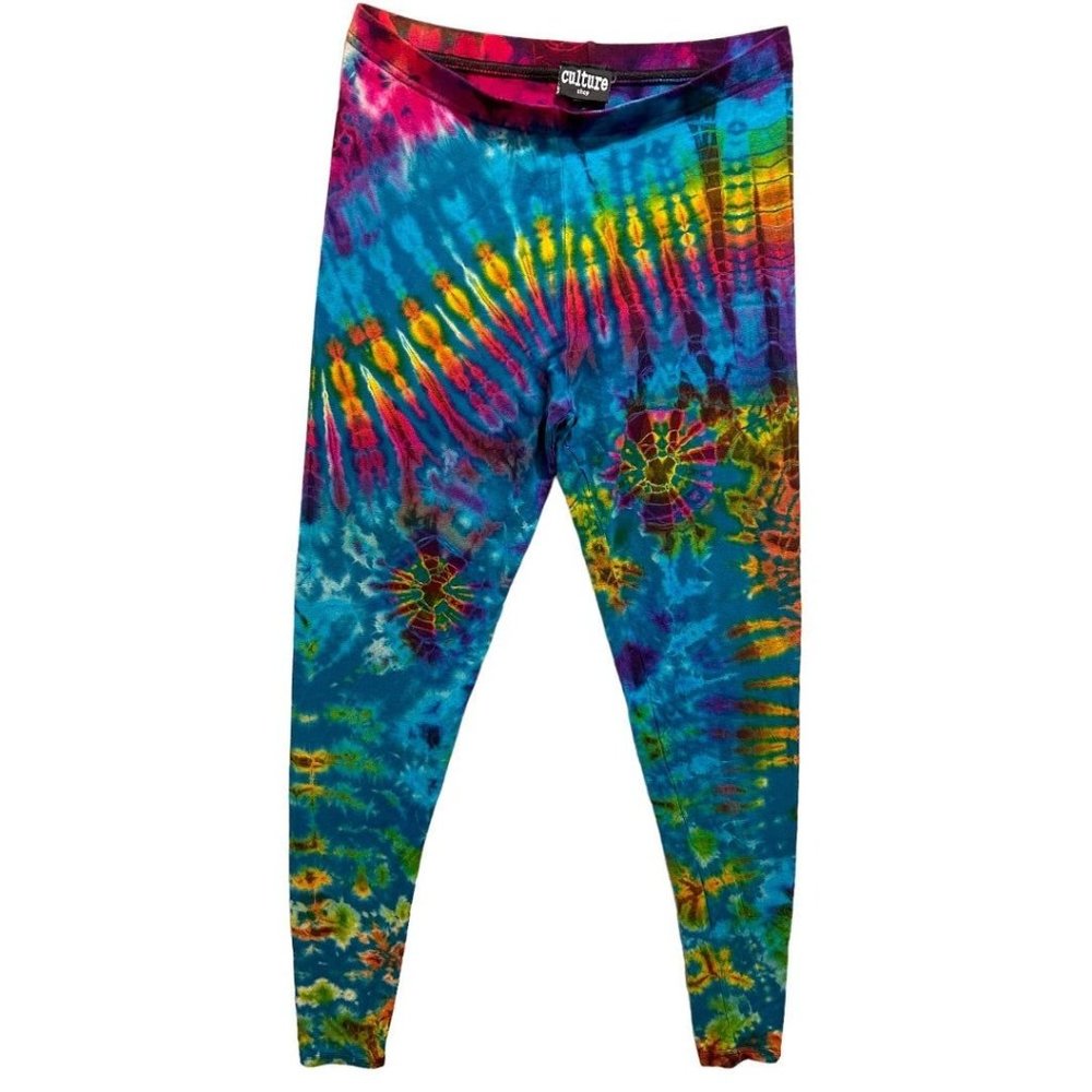 XL Culture Shop Girl's Youth Bright Tie Dye Leggings Vibrant Ankle Length